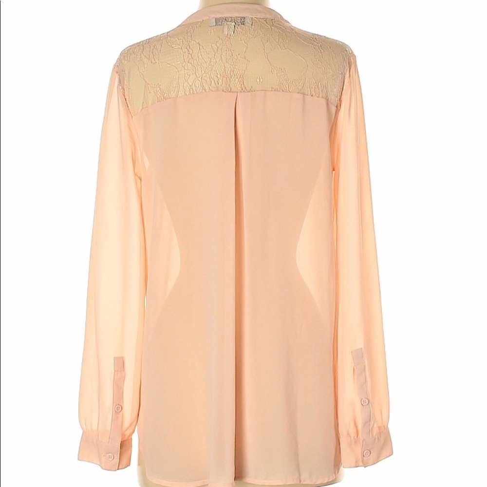 3 for $20 pink blouse with lace detail